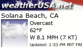 Click for Forecast for Solana Beach, California from weatherUSA.net